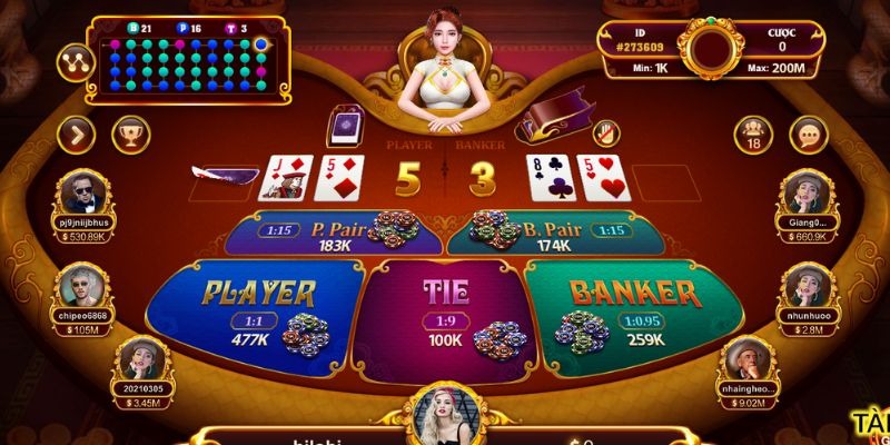 Cách đặt cược Baccarat